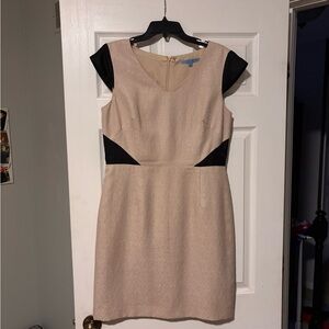 ANTONIO MELANI Elegant Cream and Black Mini Dress